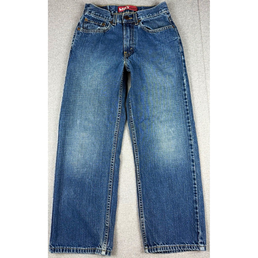 Levis 569 Boys 12 Reg Jeans Loose Straight Medium Wash 26x26.5